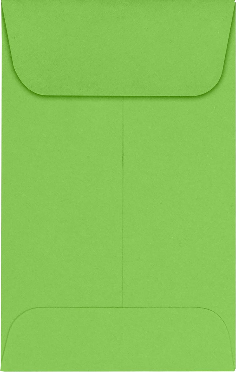 Envelopes.com LUXPaper Coin Envelopes, Limelight, 2 1/4-Inch x 3 1/2-Inch, 50-Count - Image 1